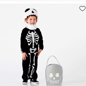Pottery Barn Kids Toddler Glow-in-the-Dark Skeleton Halloween Costume 2T-3T